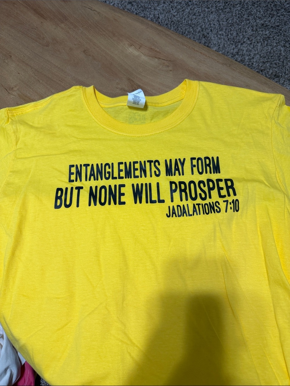 Cotton Citizen Yellow Graphic Crewneck with Black Text
